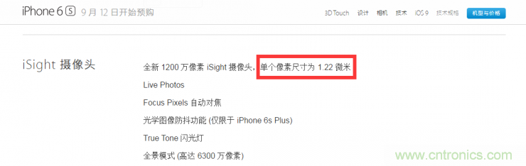iPhone 6s告別800萬(wàn)像素,探秘新攝像頭“1.22微米像素”
